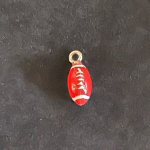 Tiny Orange UT Football Charm for bracelet or necklace